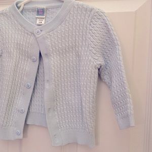 Adorable Baby Blue Cable Knit Cardigan. 12M.
